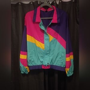 Bright colored Windbreaker